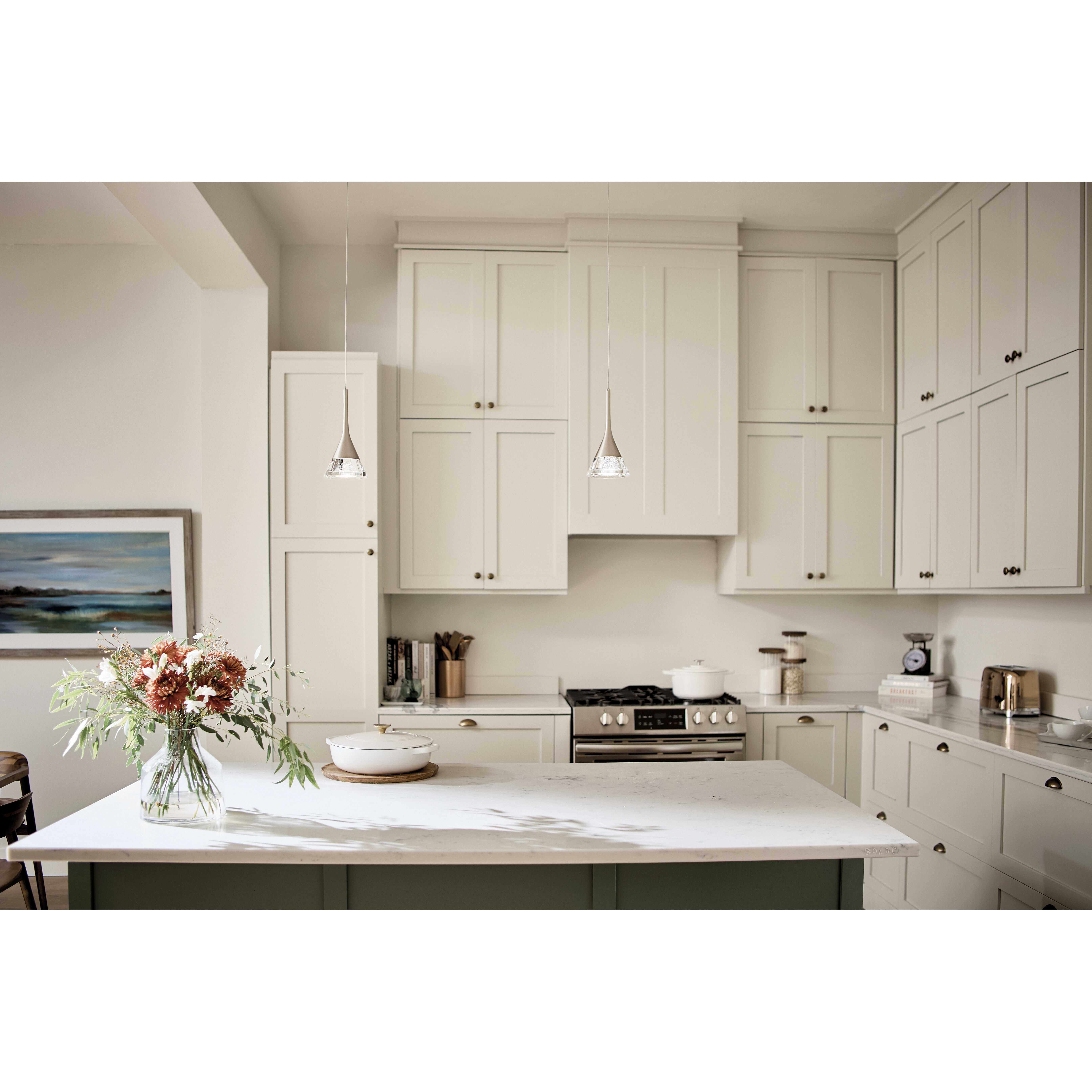 Kabru LED 4.75 inch Brushed Nickel Mini Pendant Ceiling Light