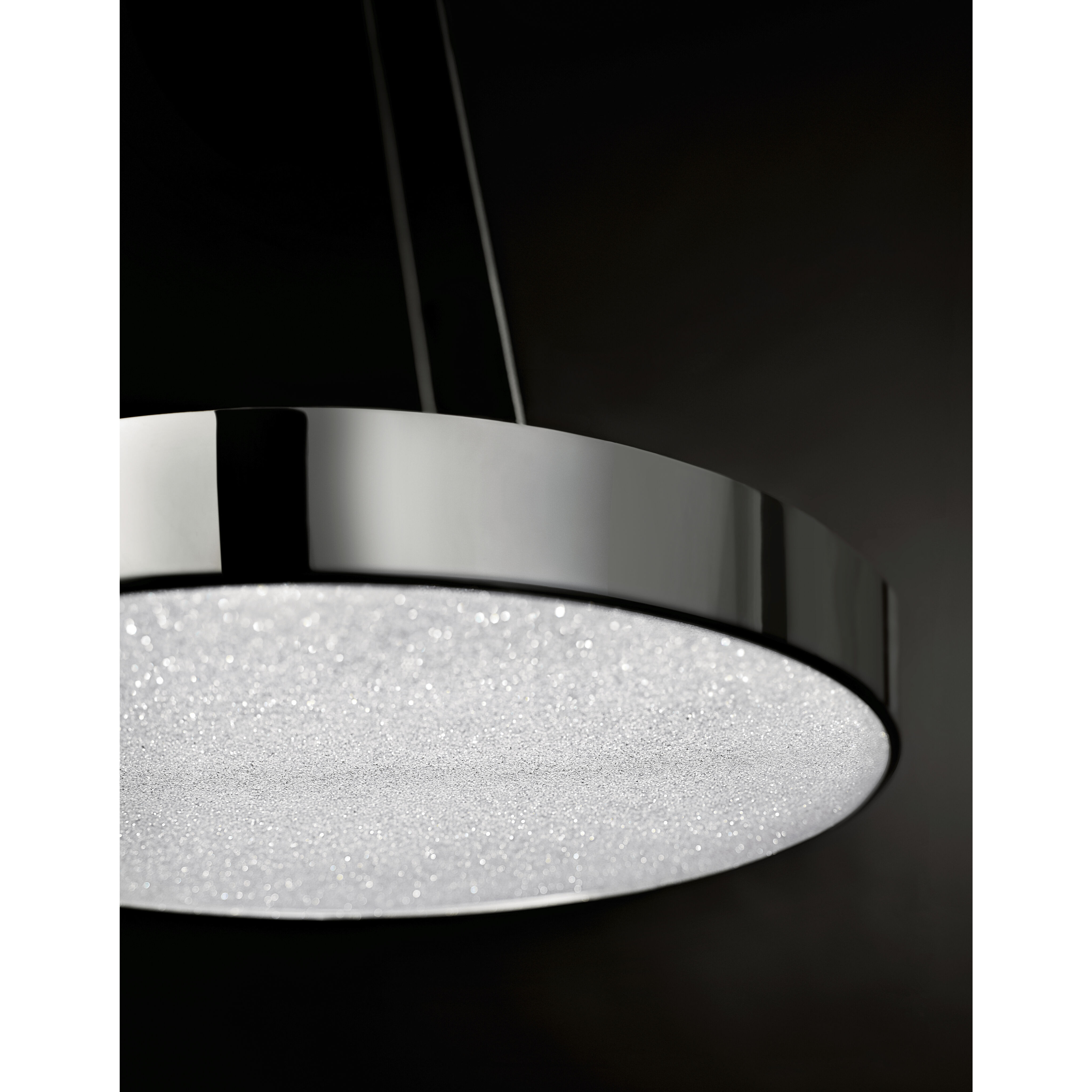 Crystal Moon LED 19.75 inch Chrome Pendant Ceiling Light