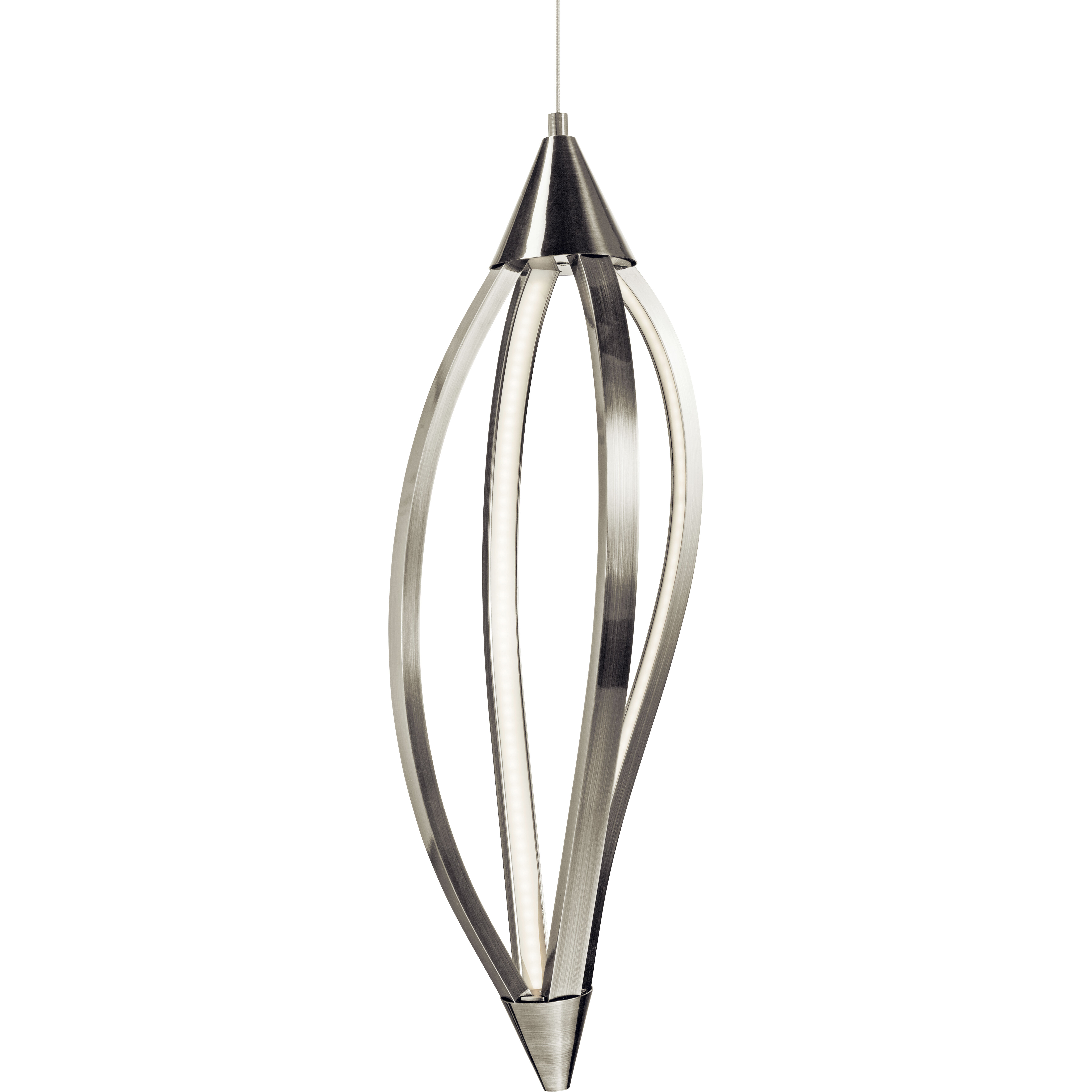 Meridian LED 8 inch Brushed Nickel Mini Pendant Ceiling Light
