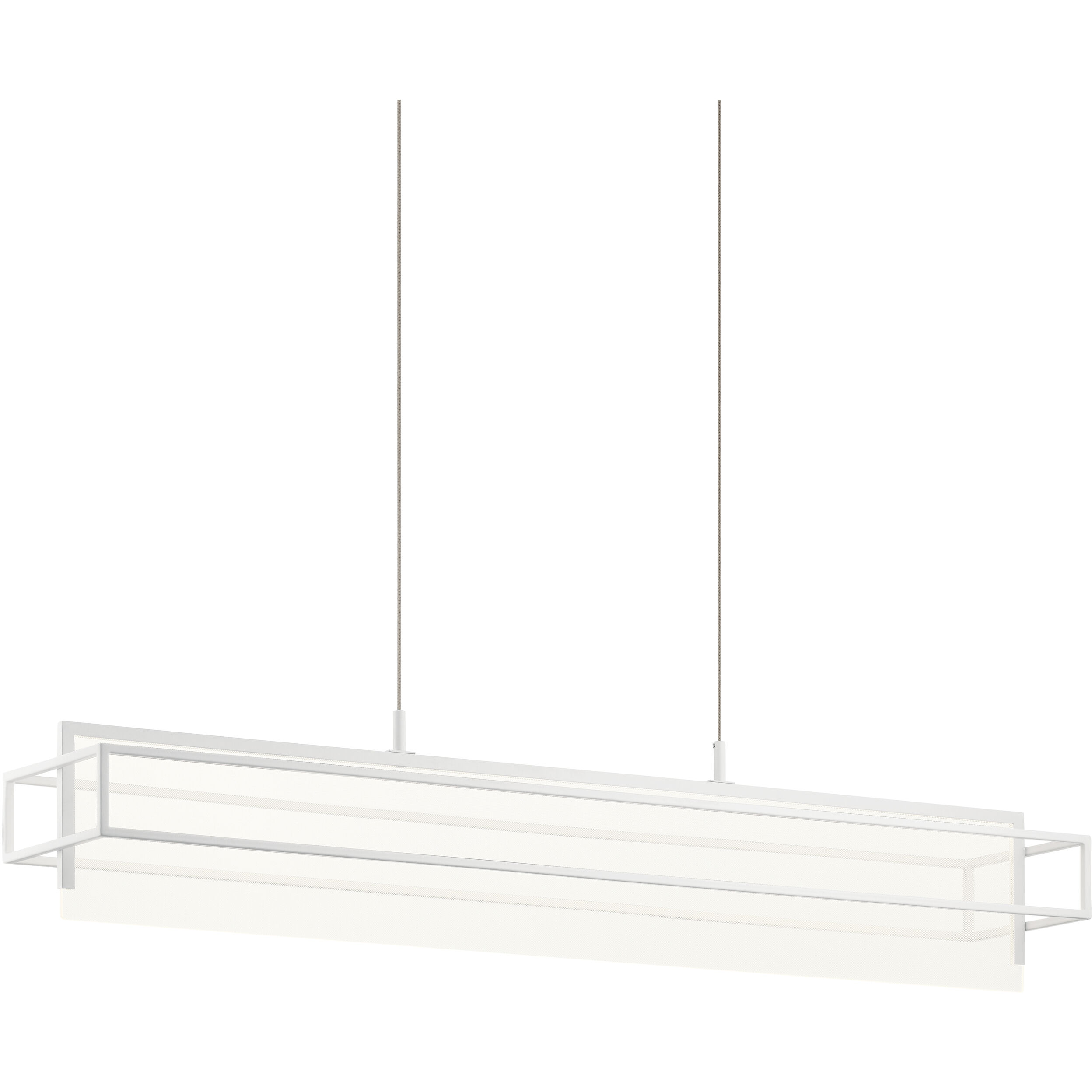 Vega LED 8 inch Matte Black Chandelier Ceiling Light in Black, Linear (Single) 