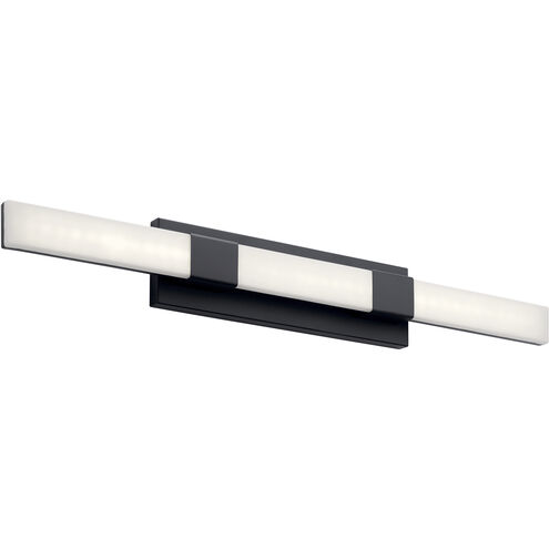 Neltev LED 36 inch Matte Black Bath Bracket Wall Light, Large