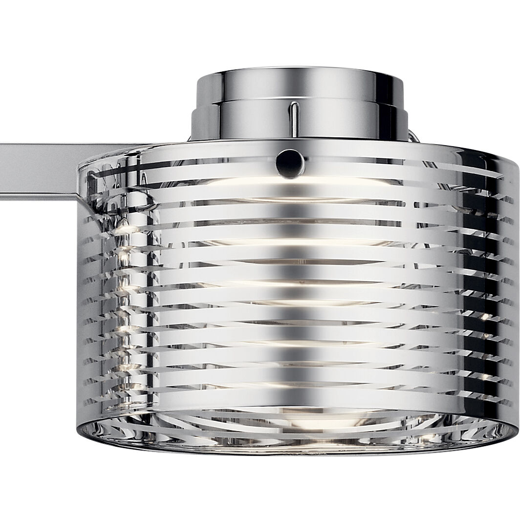 Santora LED 32.5 inch Chrome Bathroom Vanity Light Wall Light, 4 Arm