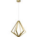 Everest LED 24.5 inch Champagne Gold Chandelier Ceiling Light, 1 Tier Medium