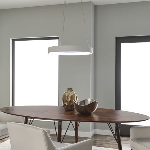 Fornello LED 23.5 inch Textured White Chandelier Ceiling Light