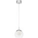 Lexi LED 8 inch Chrome Mini Pendant Ceiling Light