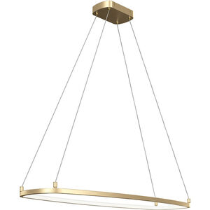 Koloa LED 41 inch Champagne Gold Chandelier Ceiling Light, 1 Tier Medium