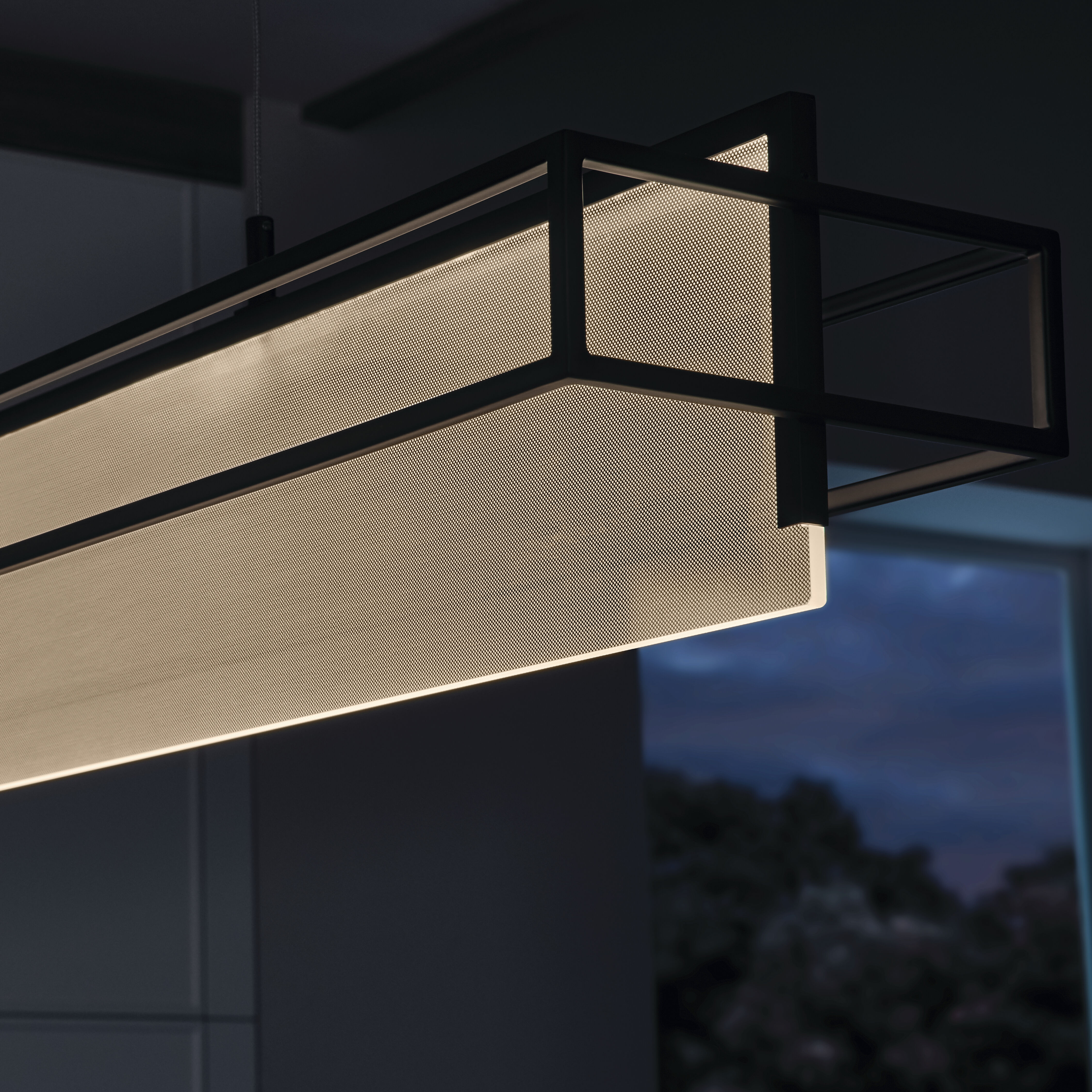 Vega LED 8 inch Matte Black Chandelier Ceiling Light in Black