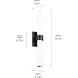 Izza LED 25.5 inch Matte Black Bath Bracket Wall Light, Medium