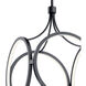 CIRI LED 14 inch Matte Black Pendant Ceiling Light in Chrome and White