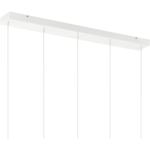 Kordan LED 7.75 inch Matte Black Chandelier Ceiling Light, Linear (Single)