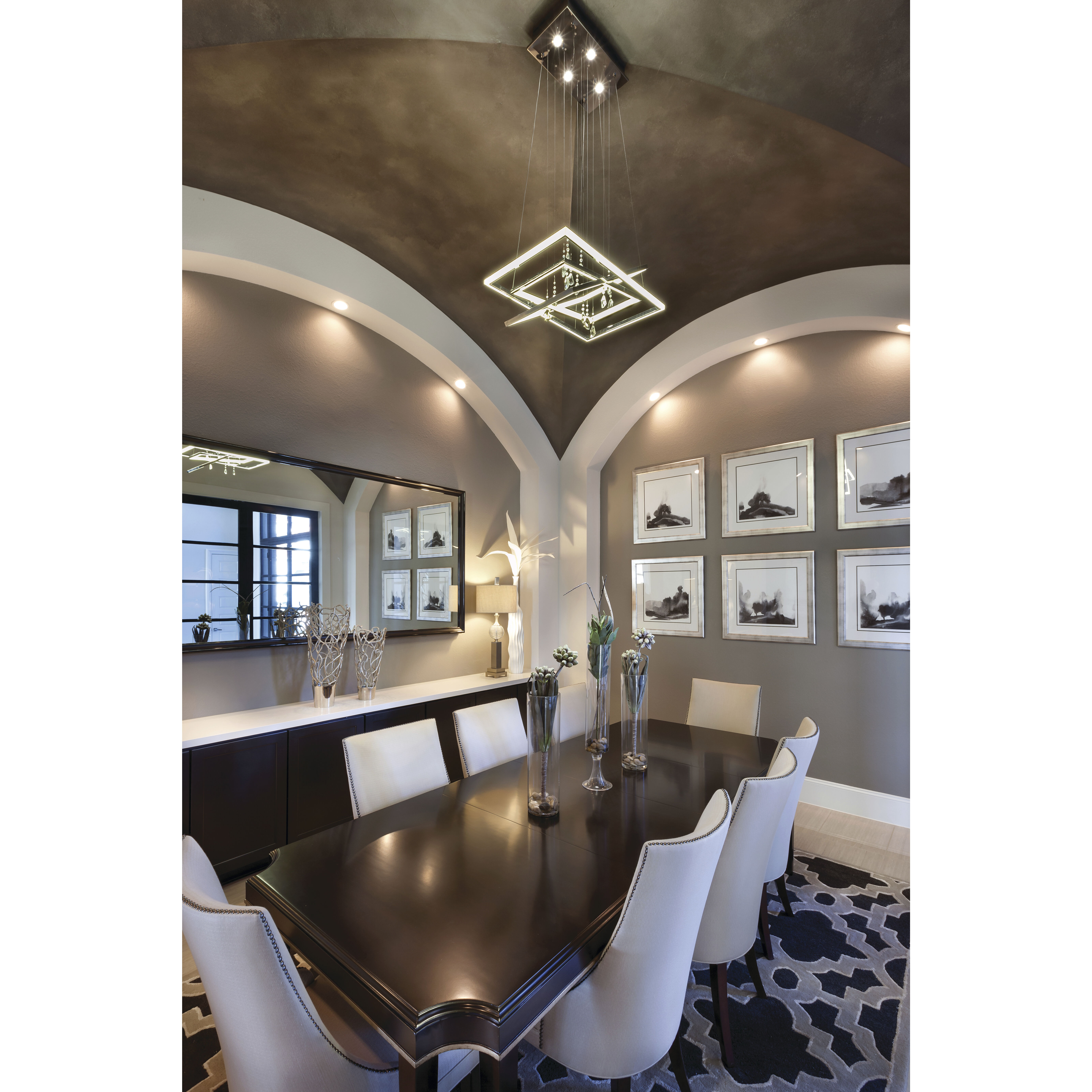 Maze LED 18.5 inch Chrome Chandelier Ceiling Light