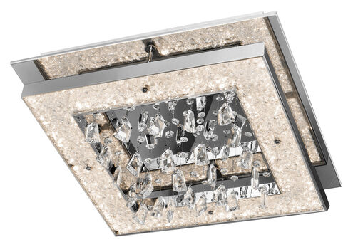 Crushed Ice LED 20 inch Chrome Flush Mount Ceiling Light