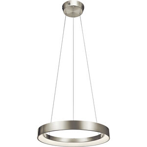 Fornello LED 24 inch Brushed Nickel Chandelier Round Pendant Ceiling Light