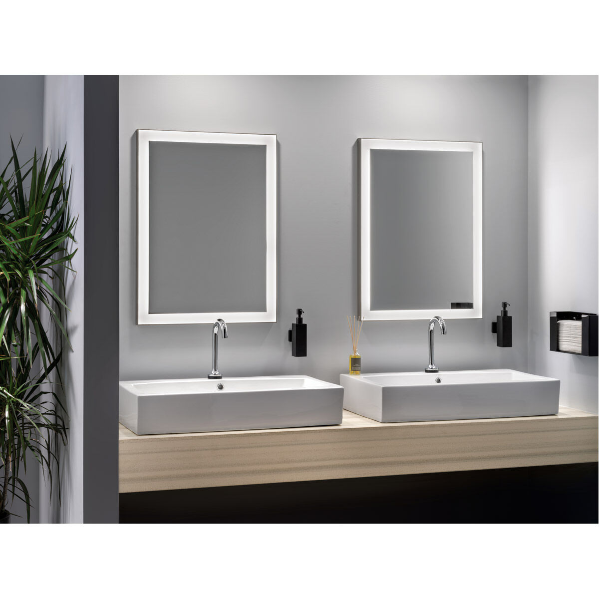 Ryame 32 X 24 inch Matte Silver Wall Mirror