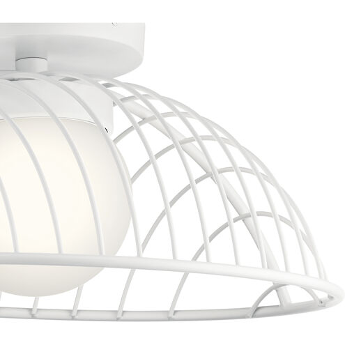 Clevo LED 18 inch White Semi Flush Mount Ceiling Light