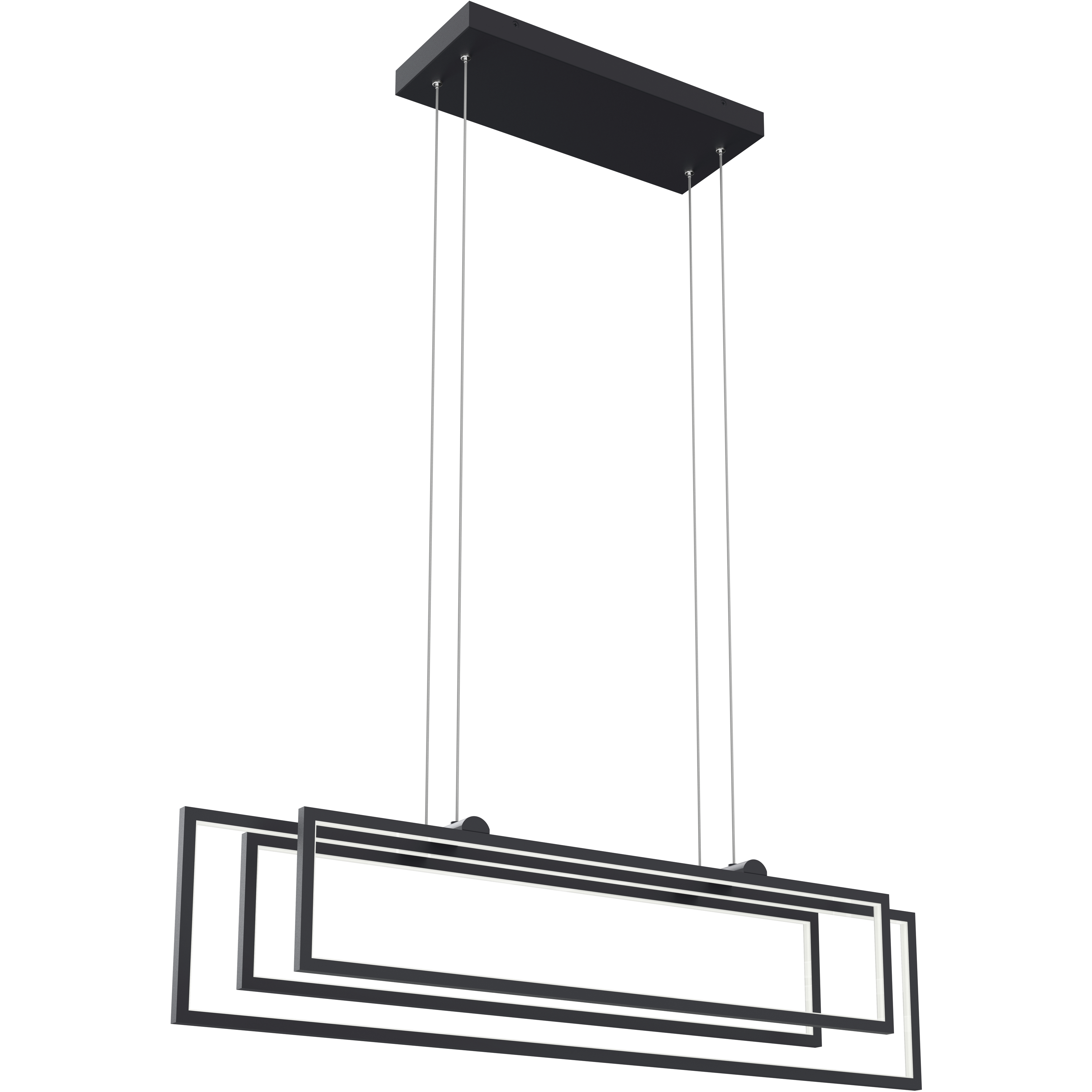 Jestin LED 38.15 inch Matte Black Chandelier Ceiling Light, Linear (Single)