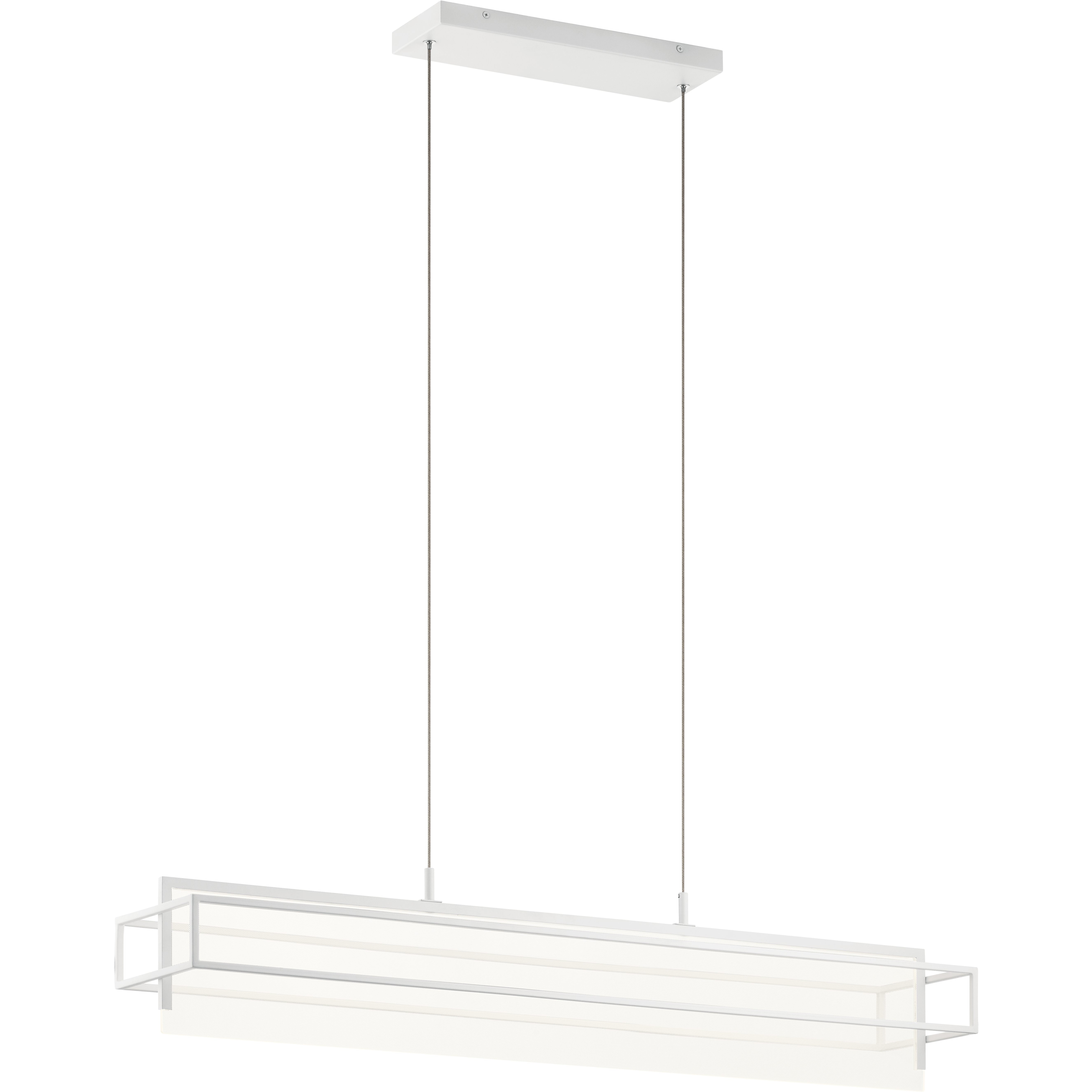 Vega LED 8 inch White Chandelier Ceiling Light, Linear (Single)